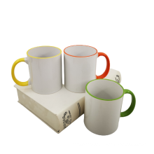 Meistverkaufte Low MOQ Inner Color Griff Color Cups Steinzeug Keramik -Sublimation Becher 11 Unzen für Kaffee